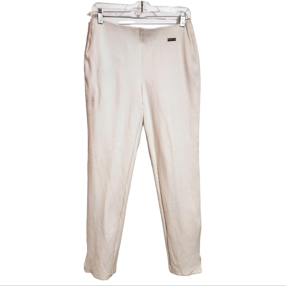Rafaella Comfort Tummy Control Stretch Cropped Ankle Pants Off White Small - Picture 1 of 10